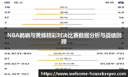 NBA鹈鹕与黄蜂精彩对决比赛数据分析与战绩回顾